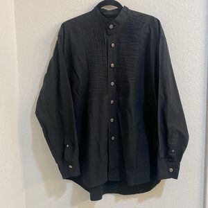 Wrangler Women's Vintage Western Black Shirt Button XLT 100% Cotton‎